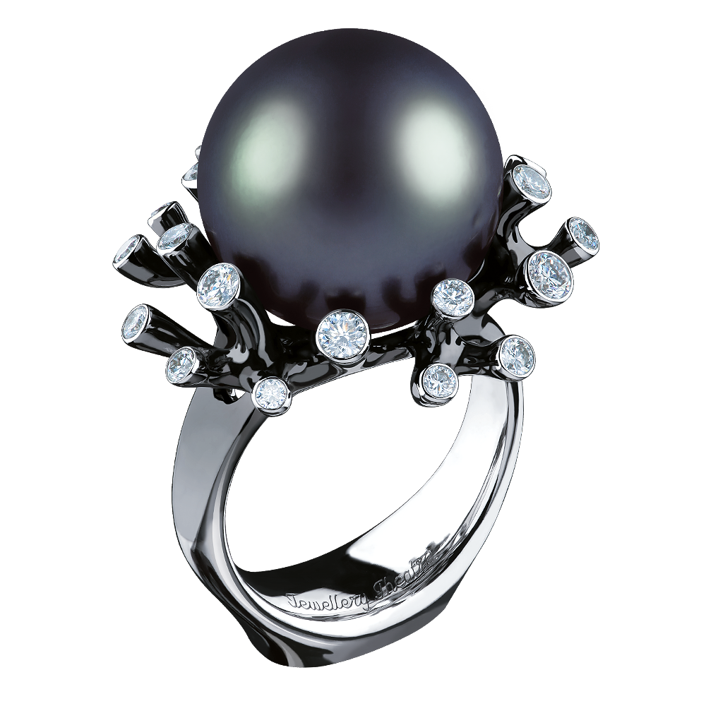 Anello di perle nere