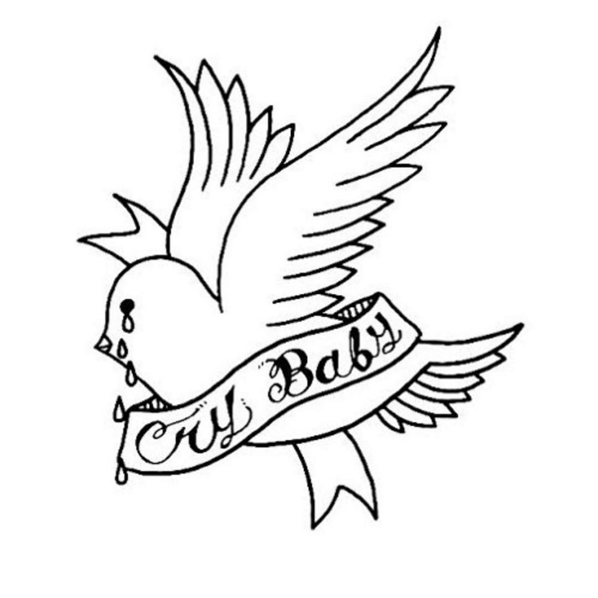 Disseny d'imatge genial: tatuatge de Lil Peep Crybaby