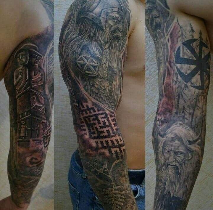 geriausios pagonių tatuiruočių dizaino idėjos vyrams