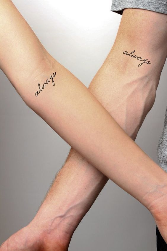 párové tetovanie so slovami