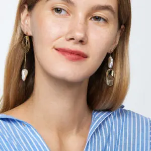 Серьги с барочным жемчугом