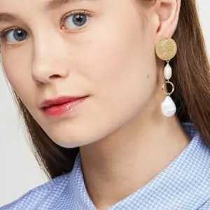 Серьги с барочным жемчугом