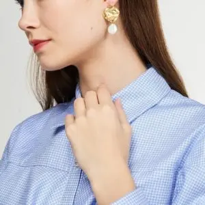 Серьги с барочным жемчугом