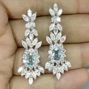 Серьги с цирконом