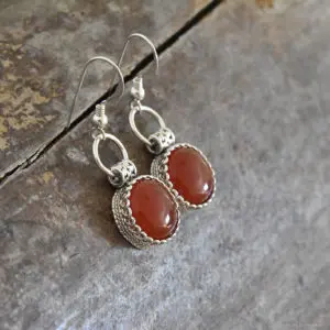 Серьги с сердоликом