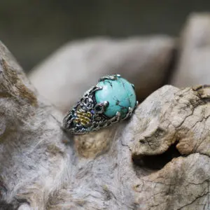 Серебряные кольца с бирюзой