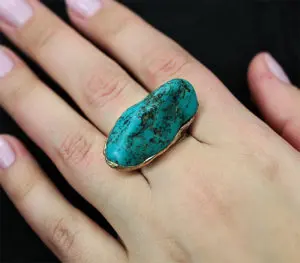 Серебряные кольца с бирюзой