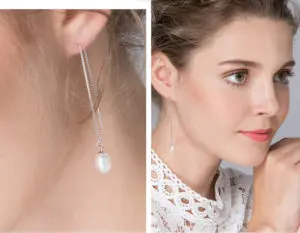 Серебряные серьги с жемчугом