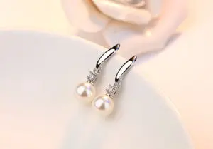 Серебряные серьги с жемчугом