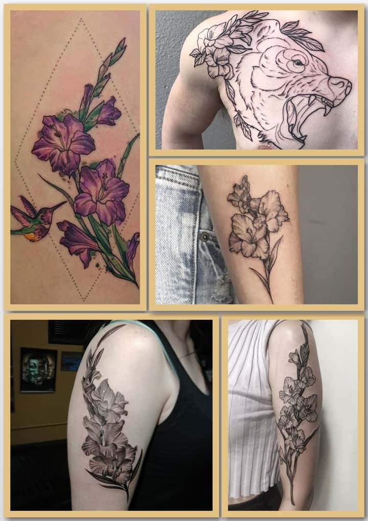 Gladiolus Tattoo: 28 einzigartige Designs, die Sie lieben werden