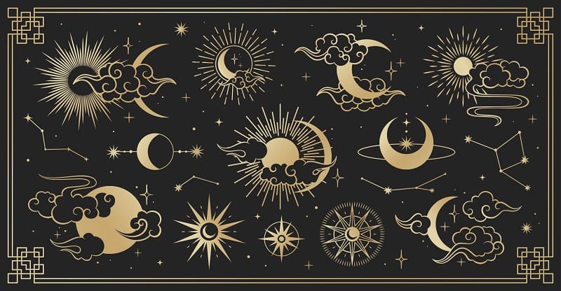 Тату Солнце и Луна: значение и 47 лучших дизайнерских идей
