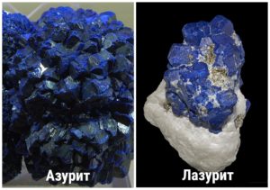 Azurite এবং lapis lazuli মধ্যে পার্থক্য কি?