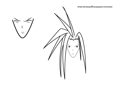 Как нарисовать Амидамару духа из аниме Шаман Кинг
