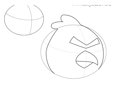 Как нарисовать Angry Birds