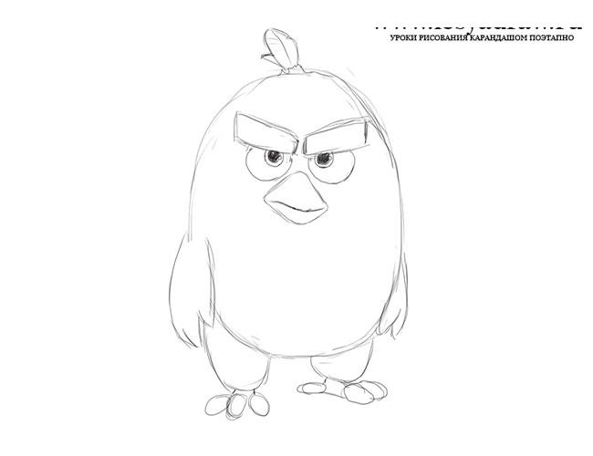 Как нарисовать Angry Birds в кино (Крутые птицы)