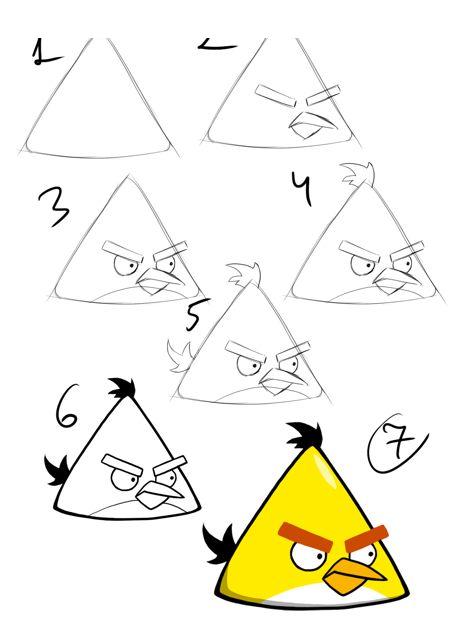 Как нарисовать Angry Birds