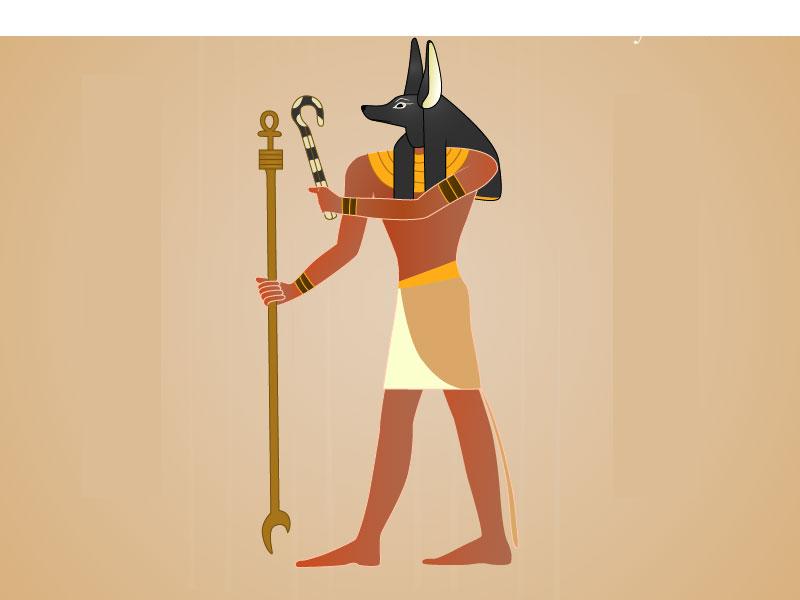 Cara menggambar dewa kematian Anubis
