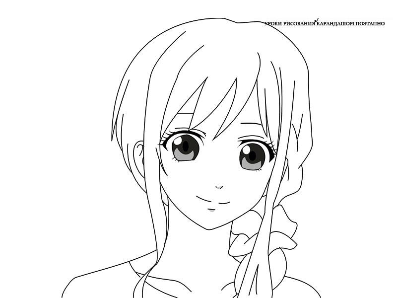 Hur man ritar Asako från anime Monster vid nästa skrivbord