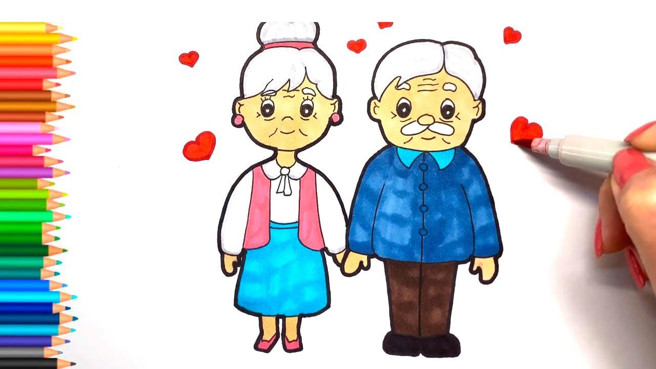 Как нарисовать бабушку и дедушку