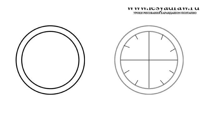 Как нарисовать будильник