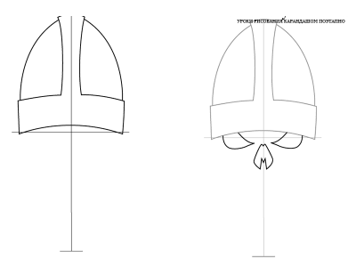 Как нарисовать череп викинга карандашом поэтапно