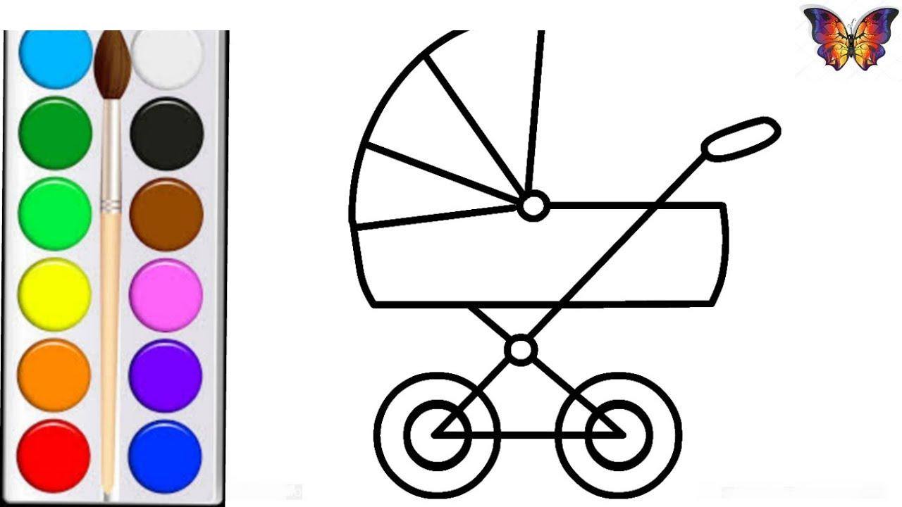 如何画婴儿车