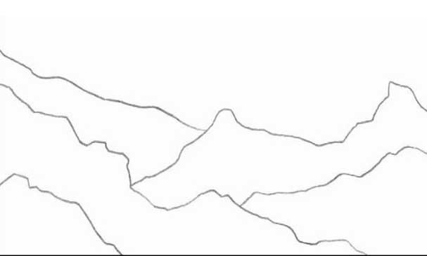 Как нарисовать горы карандашом