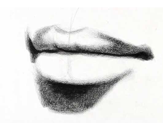 Как нарисовать губы карандашом поэтапно