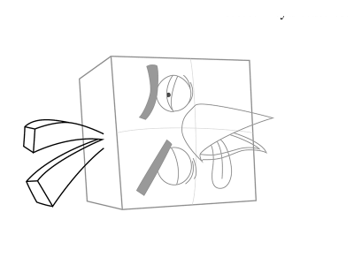 Как нарисовать Ice Bird из Angry Birds