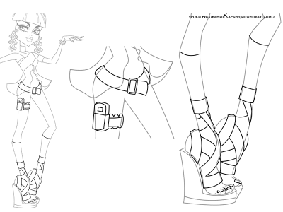 Как нарисовать Клео де Нил из Монстр Хай