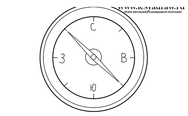 Как нарисовать компас 2 класс окружающий мир