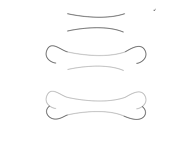 Как нарисовать косточку для собаки