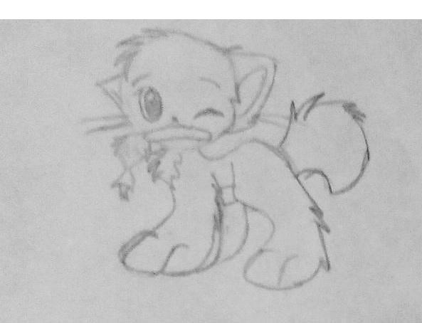 Bir fırça ile bir yavru kedi nasıl çizilir