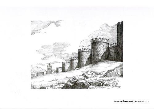 How to draw a fortress with a pen or pencil