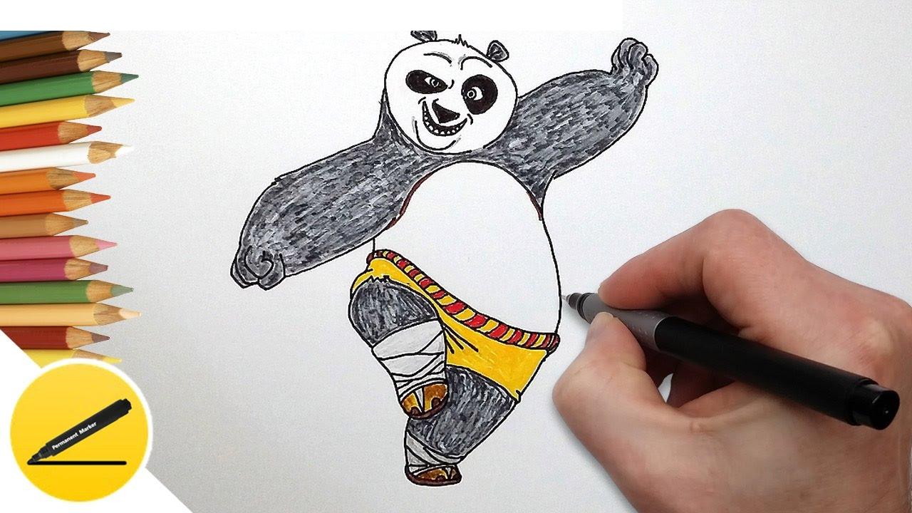 Как да нарисувате Кунг Фу Панда