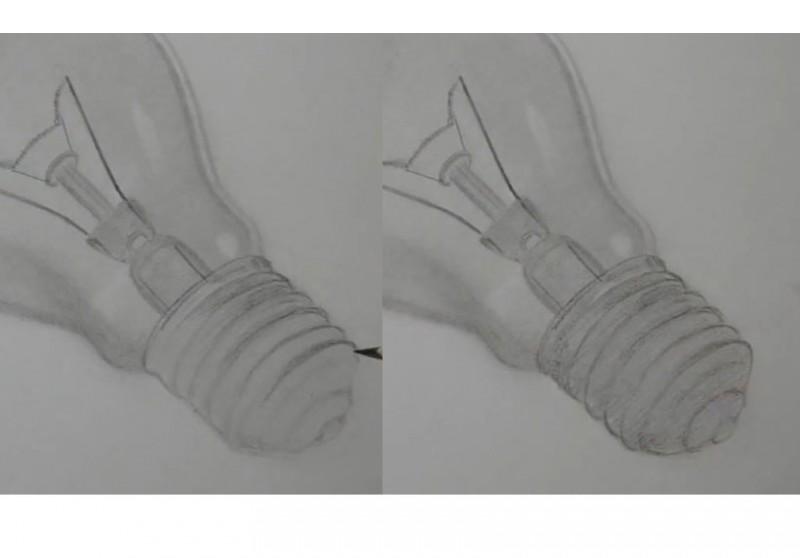 Как рисовать лампочку карандашом