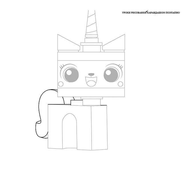 Как нарисовать лего кошку — Юникитти из мф Лего.Фильм