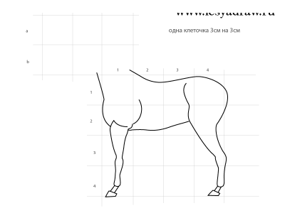 Hoe teken je een paard met een potlood in vierkanten