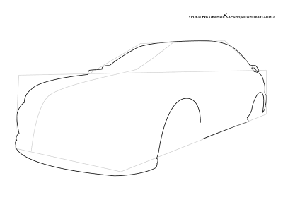 Как нарисовать машину карандашом поэтапно