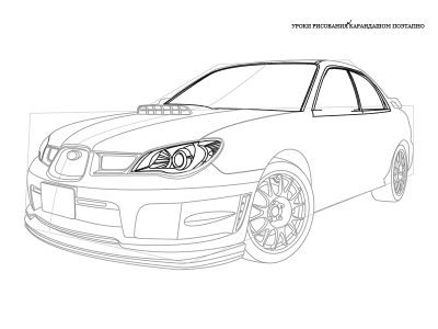 Как нарисовать машину карандашом поэтапно