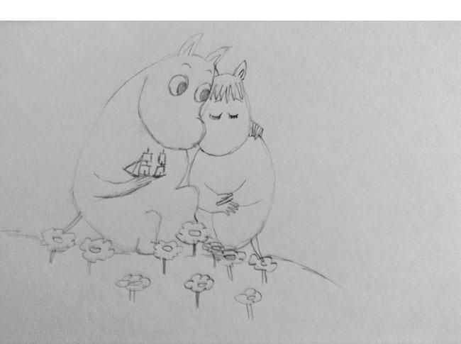 Как нарисовать муми троллей  Фрекен Снорк и Муми