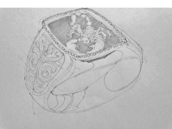 Как нарисовать мужское кольцо