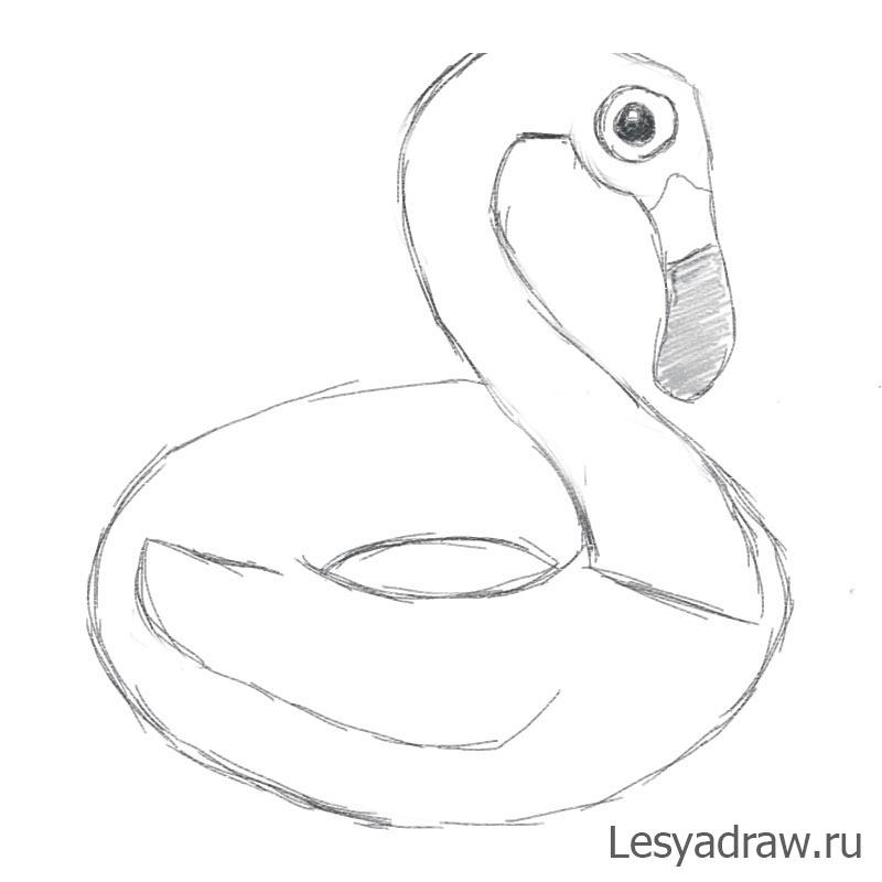 Kuidas joonistada flamingo kummist rõngast