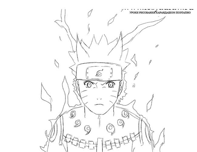 Kuidas joonistada Narutot üheksa saba režiimis