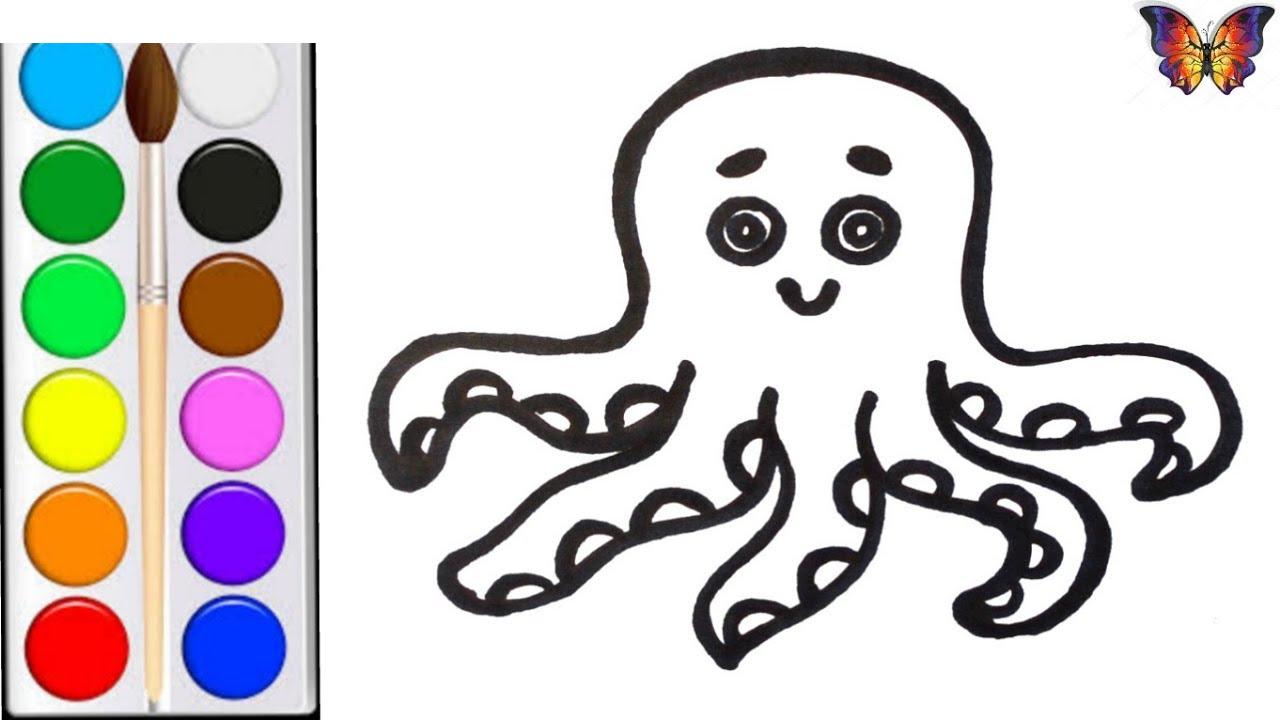 Wie man einen Oktopus für Kinder zeichnet
