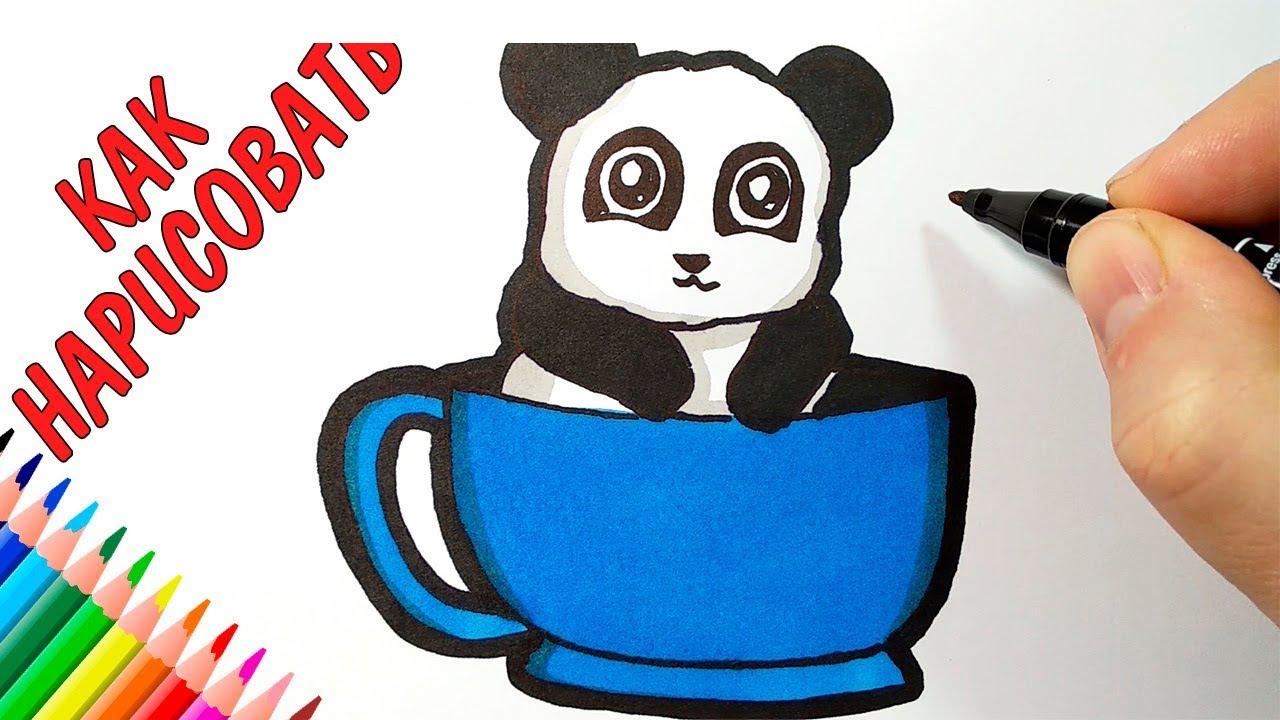 Как нарисовать панд в кружке