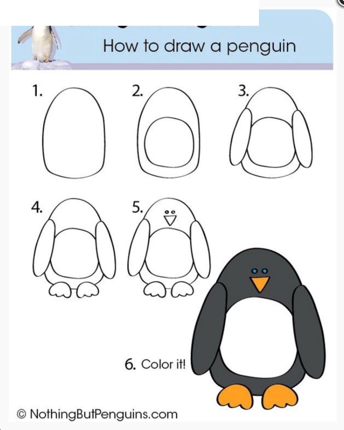 Kako nacrtati pingvina - korak po korak upute za djecu