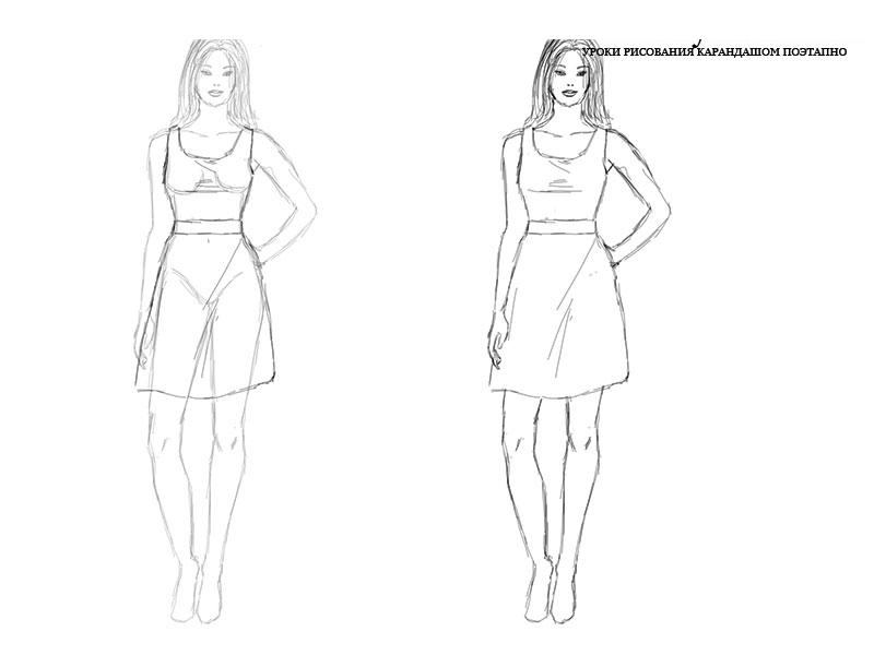 Как нарисовать платье