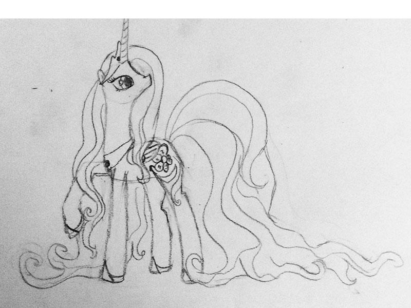 Cum să desenezi ponei prințesa Vesna