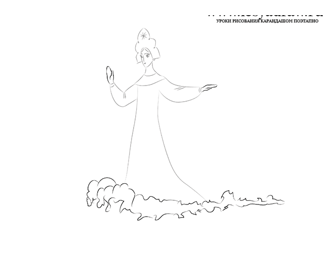 Как нарисовать принцессу Лебедь